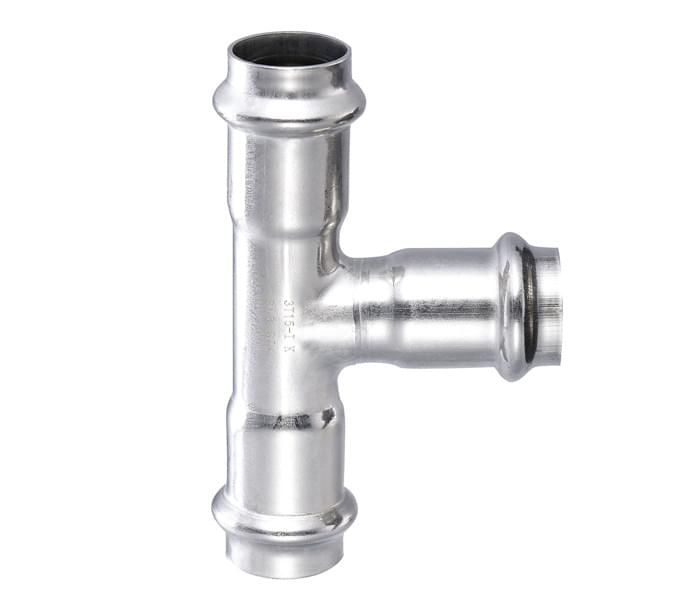 星空不锈钢双卡压三通管件